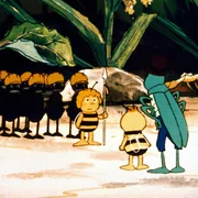 Maja rettet die Ameisen vor dem Ertrinken und darf als Belohnung einen Tag die Ameisenarmee befehligen. Maja rettet die Ameisen vor dem Ertrinken und darf als Belohnung einen Tag die Ameisenarmee befehligen.