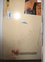 Blutspuren an Türen und Wänden deuten auf ein brutales Vorgehen des Täters hin.