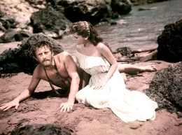 Odysseus (Kirk Douglas) wird nach Jahren des Umherirrens an einen Strand gesp&uuml;lt, wo ihn die K&ouml;nigstochter Nausikaa (Rossana Podest&agrave;) findet.