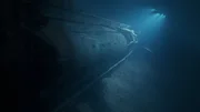 German U-Boat, UC66, sits on the sea floor, lit by a single ROV light. (Mallinson Sadler Productions) German U-Boat, UC66, sits on the sea floor, lit by a single ROV light. (Mallinson Sadler Productions)