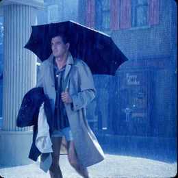 Nach sieben Jahren Trennung ohne Scheidung und einer Liebesnacht in London gibt es am Morgen direkt wieder Streit zwischen Toni und Carter (Rock Hudson), der sich kurz danach leicht bekleidet im Londoner Regen wiederfindet - Toni hat den Gatten ohne R&uuml;cksicht auf das englische Wetter vor die T&uuml;r gesetzt.