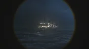 The crosshairs of periscope as Soviet sub targets the Gustloff.