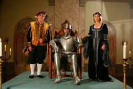 Elmar Wepper (Wendel Overmann), Friedrich von Thun (Lenz (Lorenz) Graf von Felsen-Hepp), Gisela Schneeberger (Walli Gr&auml;fin von Felsen-Hepp).