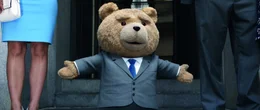 F&uuml;r seine Verhandlung hat sich Ted nat&uuml;rlich standesgem&auml;&szlig; gekleidet.