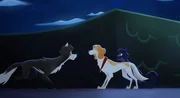 Belfort und Lupin bieten dem Wolf R&eacute;mus, der sich nach Versailles verlaufen hat, ihre Hilfe an.