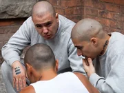 Tommy, Arturo and Snoop discuss their escape from prison. The three prisoners discover a blind spot in the CCTV cameras in the jail in the outside corridor outside their cells. This is where they find an entrance to a pipe chase. This is their way out. Tommy, Arturo and Snoop discuss their escape from prison. The three prisoners discover a blind spot in the CCTV cameras in the jail in the outside corridor outside their cells. This is where they find an entrance to a pipe chase. This is their way out.