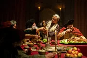 Protz und Völlerei: Gelage an der Tafel eines adeligen Burgherrn. Protz und Völlerei: Gelage an der Tafel eines adeligen Burgherrn.