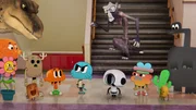 v.li.: Rocky, Leslie, Tina, Anton, Penny, Darwin, Gumball, Bobert, Miss Simian, Tobias, Carmen, Idaho, Molly
