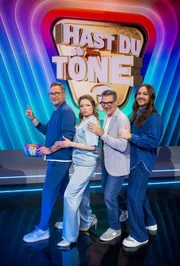 (v.l.n.r.) Matthias Opdenhövel; Caroline Frier; Rick Kavanian; Riccardo Simonetti