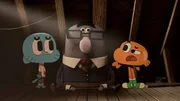v.li.: Gumball, Mr. Robinson, Darwin
