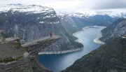 Sven Plöger auf der "Trolltunga" im Süden Norwegens. Sven Plöger auf der "Trolltunga" im Süden Norwegens.