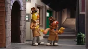 Ernie und Bert machen sich daran, das Geheimnis der mysteriösen Ente zu lüften. Ernie und Bert machen sich daran, das Geheimnis der mysteriösen Ente zu lüften.