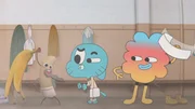 v.li.: Banana Joe, Gumball, Tobias