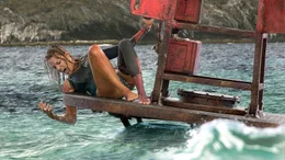 Nancy (Blake Lively) muss sich schwer verletzt vor dem Hai und der Flut retten