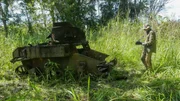 Papua New Guinea - Pete Kelsey scanning an Australian tank.