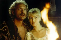 Der Landstreicher Griffig (Uwe Ochsenknecht) will der Prinzessin Blanka (Tina Ruland) bei der Suche nach dem gestohlenen Zauberbeutel helfen.