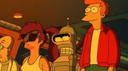 v.li.: Professor Farnsworth, Leela, Bender, Fry
