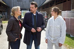 v.li.: Eva Merz (Eva Herzig), Sascha Bergmann (Hary Prinz), Sandra Mohr (Miriam Stein).