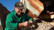 Oscar Cheal, searcing for Opal in the.agitator tail out, Lightning Ridge NSW Oscar Cheal, searcing for Opal in the.agitator tail out, Lightning Ridge NSW
