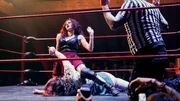 &laquo;WarChild Saga&raquo; mit echtem Namen Sanja Baur gewinnt den Wrestlingkampf.