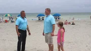 Real estate agent Dan Ferraro (l.) meets up with contributor Christopher Ferrell (c) and his daughter Marly Ferrell (r) on the beach area by Holiday Sands South following their tour of the condo as seen on HGTV's Beachfront Bargain Hunt. Real estate agent Dan Ferraro (l.) meets up with contributor Christopher Ferrell (c) and his daughter Marly Ferrell (r) on the beach area by Holiday Sands South following their tour of the condo as seen on HGTV's Beachfront Bargain Hunt.