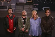 L-R: Mac (Rob McElhenney), Charlie Kelly (Charlie Day), Dee Reynolds (Kaitlin Olson), Dennis Reynolds (Glenn Howerton)