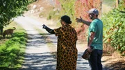Touring the Farm with Alex (L-R: Monique Idlett, Alex Fardell)