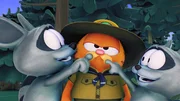 Garfield bekommt es mit nervigen Waschb&auml;ren zu tun.