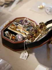 jewellery in jewellery box.