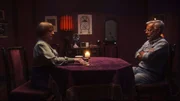 Kathy Pizzaz (Patti LuPone, l.); Gino Barelli (Joe Mantello, r.)