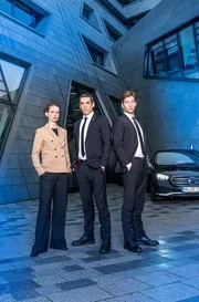 BKA-Beamte Jan Sch&auml;fer (Tobias Oertel) und sein Kollege Marco (Slavko Popadic, re.) bekommen den Auftrag, die Kronzeugin Fiona Weibel (Marlene Tanczik) zu sch&uuml;tzen und sicher zum Internationalen Seegerichtshofs in Hamburg zu bringen.