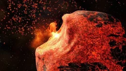 Astronomers theorize that the moon was created from pieces of Earth that were blown off in a collision.