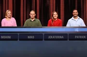 Die Kandidat:innen (v.l.n.r. am Panel): Mohini Hanuschek, Niko Prochaska, Jekaterina "Katja" Gavrilova, Patrick Woelk.