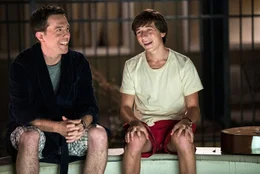 L-R: Rusty Griswold (Ed Helms), James Griswold (Skyler Gisondo)
