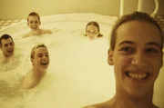 Die Band „Echt“ im Hotel-Whirlpool 1998.