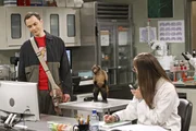 Sheldon (Jim Parsons, l.) muss sich entscheiden, wie viel Zeit mit Amy (Mayim Bialik, r.) zu viel f&uuml;r ihn ist, als sie einen Job an seiner Universit&auml;t annimmt ...