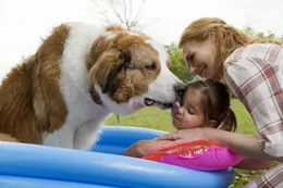 L - R: Bailey, Emma Volk als CJ b&eacute;b&eacute;, Marg Helgenberg als Hannah
