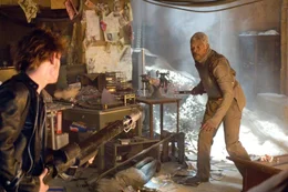 Nur einer kann &uuml;berleben: Roland (Samuel L. Jackson, r.) und Griffin (Jamie Bell, l.) ...