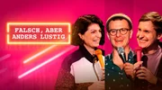 Neue Staffel "Falsch, aber anders lustig" in der ARD Mediathek. Bildcollage: Moritz Neumeier (Mitte), Filiz Tasdan (li.) und Till Reiners (re.) vor dem Logo der Comedy-Show „Falsch, aber anders lustig“. Neue Staffel "Falsch, aber anders lustig" in der ARD Mediathek. Bildcollage: Moritz Neumeier (Mitte), Filiz Tasdan (li.) und Till Reiners (re.) vor dem Logo der Comedy-Show „Falsch, aber anders lustig“.
