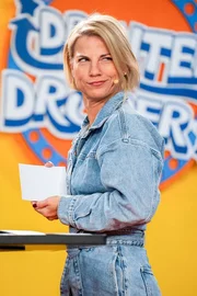 Kristina Sprenger beim Spiel „Schwindeln erlaubt“. Kristina Sprenger beim Spiel „Schwindeln erlaubt“.