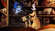 v.li.: Knight Owl, Chester, Harold, Bunnicula (oben)