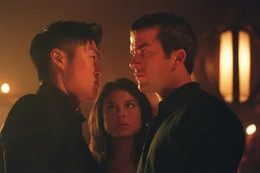 Lucas Black (r) and Nathalie Kelley  (m)
