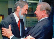 Heinz Nußbaumer im Gespräch mit Hugo Portisch. Heinz Nußbaumer im Gespräch mit Hugo Portisch.