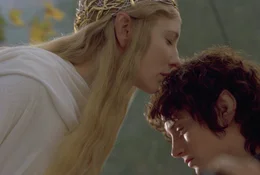 L-R: Galadriel (Cate Blanchett) und Frodo (Elijah Wood)