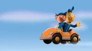 Ernie und Bert machen sich singend auf zu einer turbulenten Probefahrt!
