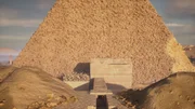 Ein computergeneriertes Bild zeigt die inneren Kammern der Pyramide von K&ouml;nig Sahure auf dem Gizeh-Plateau in Kairo, &Auml;gypten.