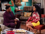 Marty Butler (Marcel Spears, l.); Denise (Shaniece Cole, r.)