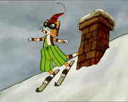 Wenn kein Berg da ist, dann fährt Findus eben das Dach hinunter. Wenn kein Berg da ist, dann fährt Findus eben das Dach hinunter.