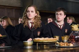 Harry (Daniel Radcliffe, r.), Ron und Hermine (Emma Watson, l.) gr&uuml;nden den Geheimbund "Dumbledores Armee", in der Harry seine Freunde in der Verteidigung gegen die dunklen K&uuml;nste unterrichtet. Wird das ausreichen, um gegen das B&ouml;se bestehen zu k&ouml;nnen?; Harry (Daniel Radcliffe, r.), Ron und Hermine (Emma Watson, l.) gr&uuml;nden den Geheimbund "Dumbledores Armee", in der Harry seine Freunde in der Verteidigung gegen die dunklen K&uuml;nste unterrichtet. Wird das ausreichen, um gegen das B&ouml;se bestehen zu k&ouml;nnen?