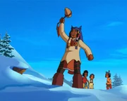 Unruhiger Wolf macht sich auf den Weg zu den Wölfen.